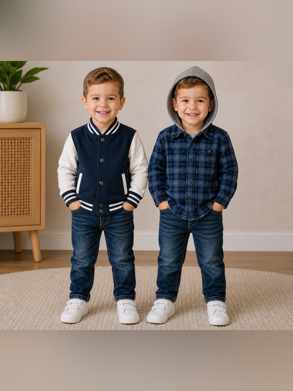 Old Navy Navy Kids Varsity and Hooded Flannel Jackets size 2T